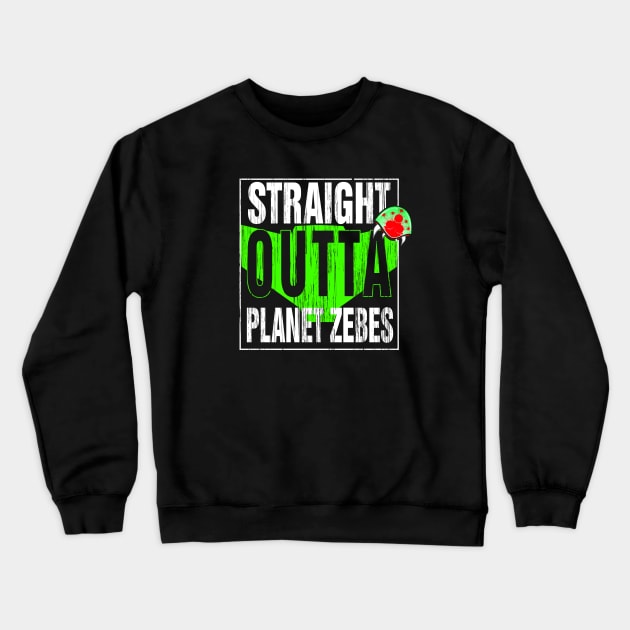 Straight Outta Planet Zebes Crewneck Sweatshirt by ikaszans